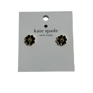 Kate Spade New York spade flower studs Black Earrings